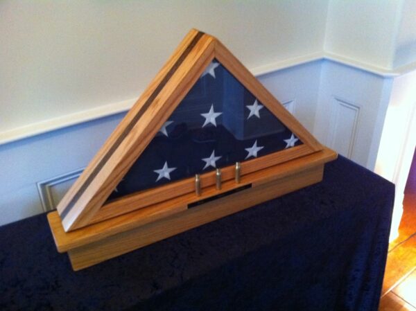 military flag display cases with shell casings